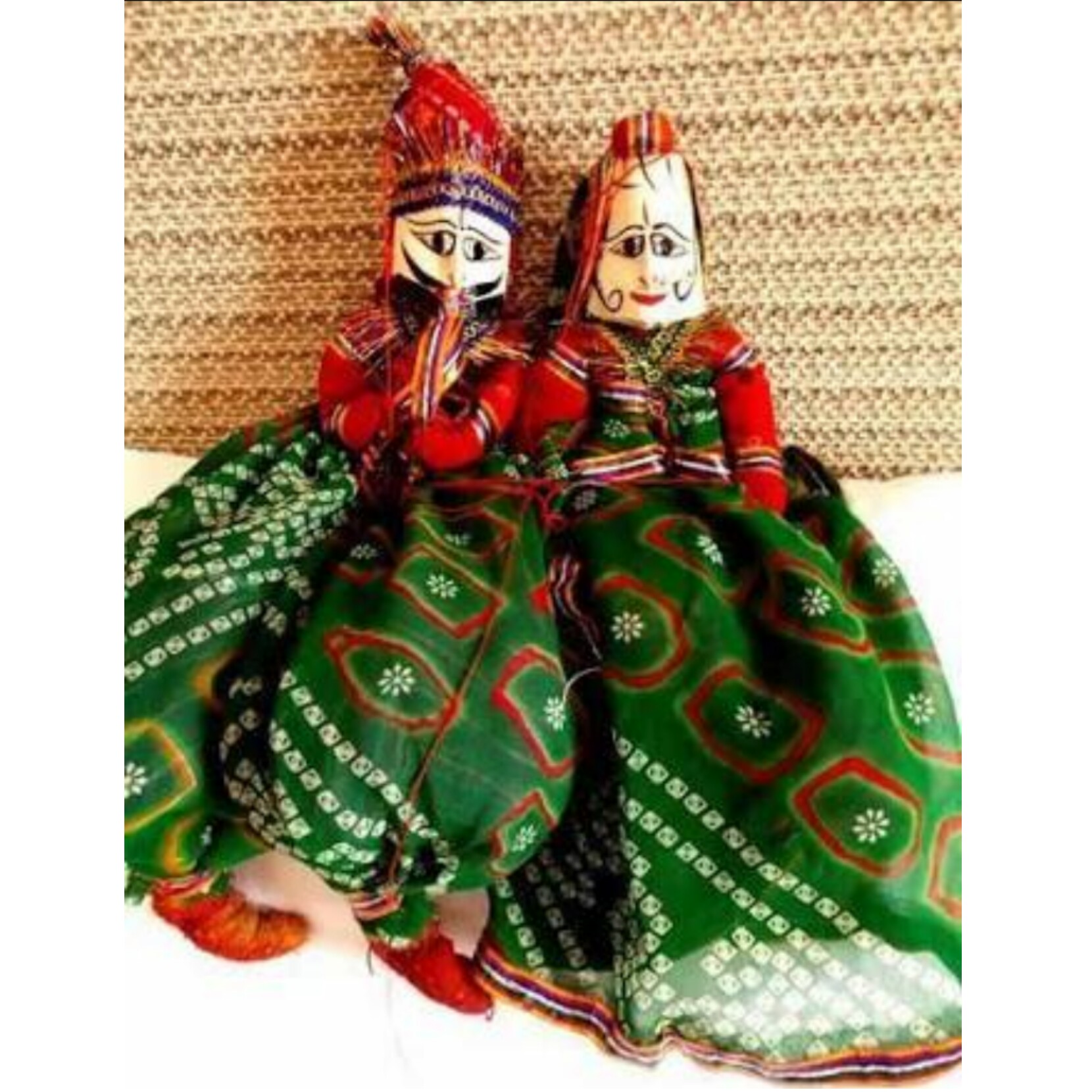 Buy Satya Rajasthani Puppet Kathputli Pair 22 cms (assorted colors