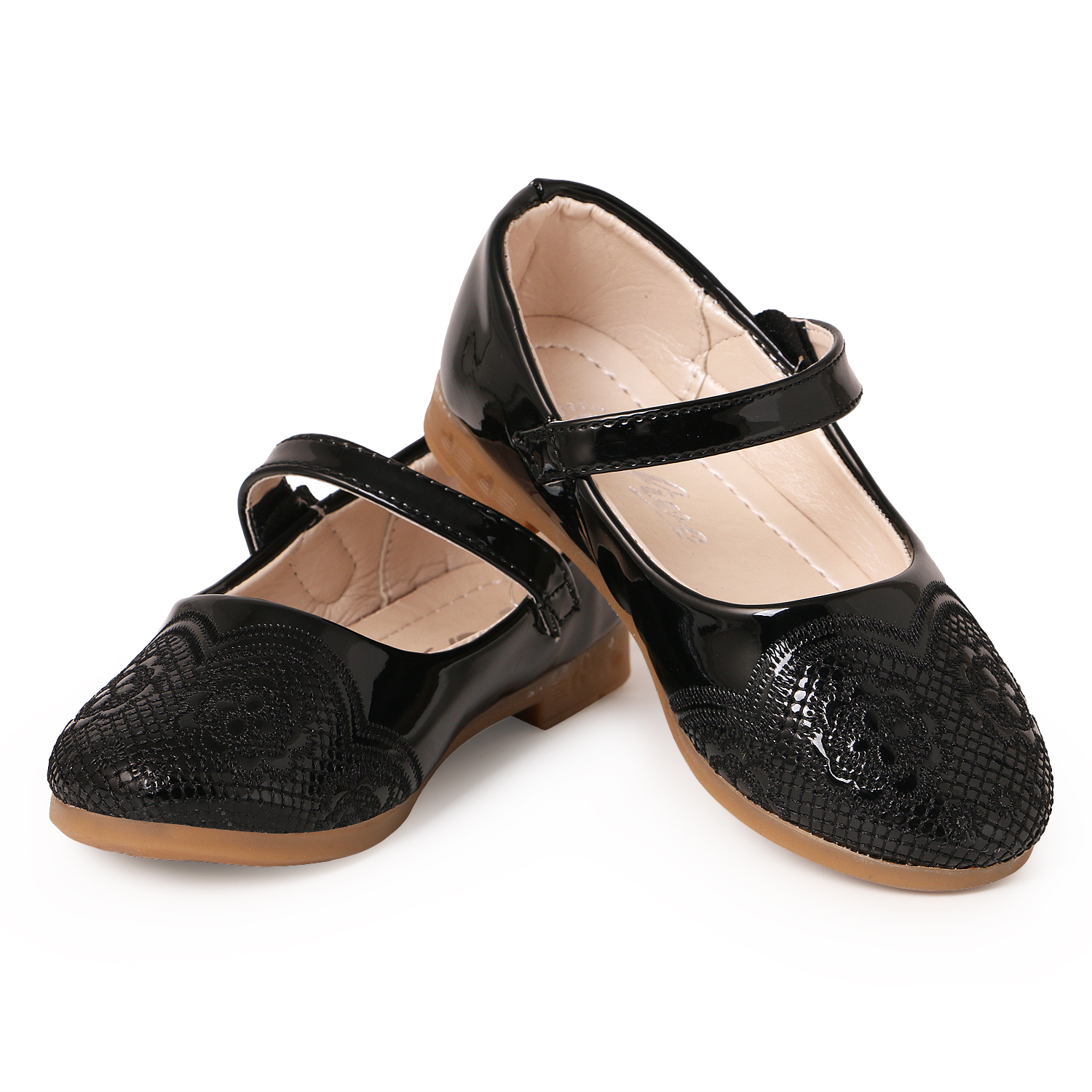 Buy N Five Flat PU Closed-Toe Black Belly Shoes For Girls -NF561562BLK ...