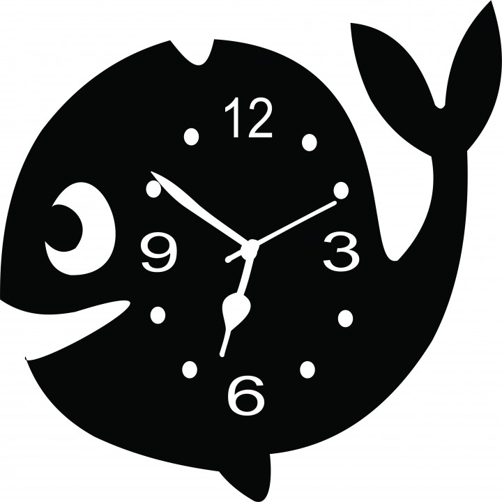 Buy designer fish shape wall clock Online ₹348 from ShopClues