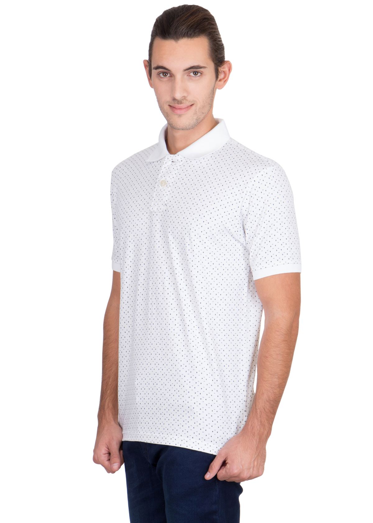 Buy Red Tape White Polo Neck Neck Half Sleeve Tshirt For Men Online ...