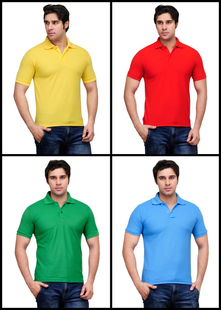 Air Pack Of 4 Stylish Men's Polo TShirts Prices in India Shopclues