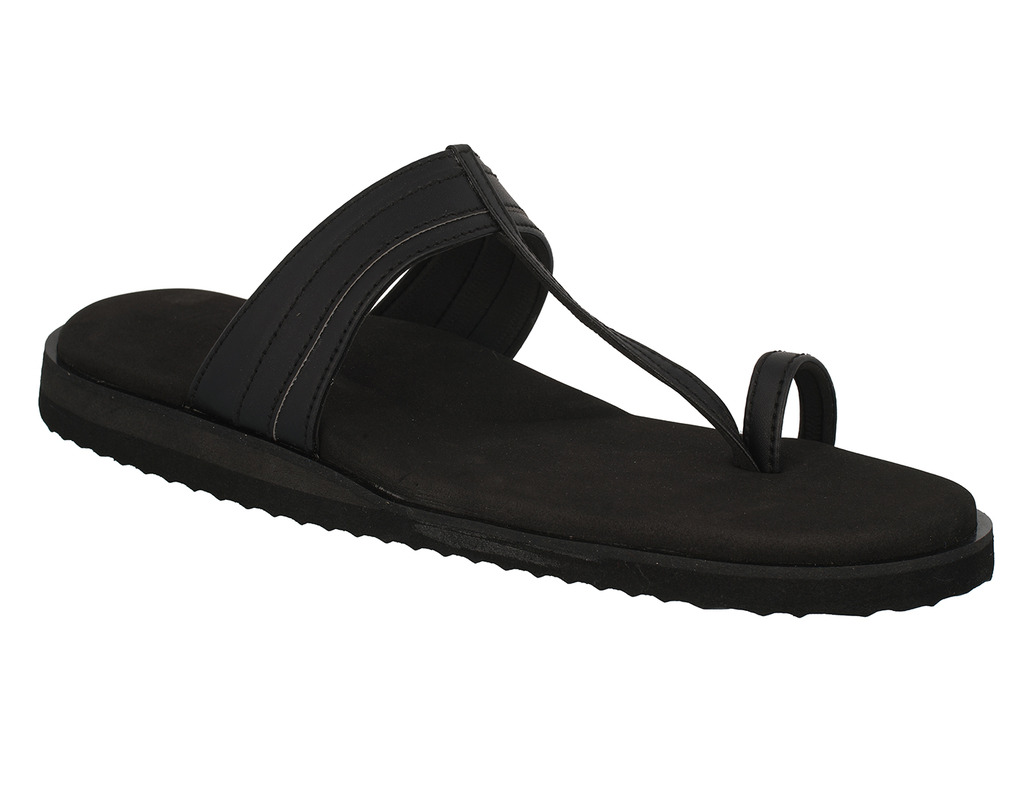 Buy Dia One Gandhi Chappal Black Color Diabetic and Orthopedic Chappals ...