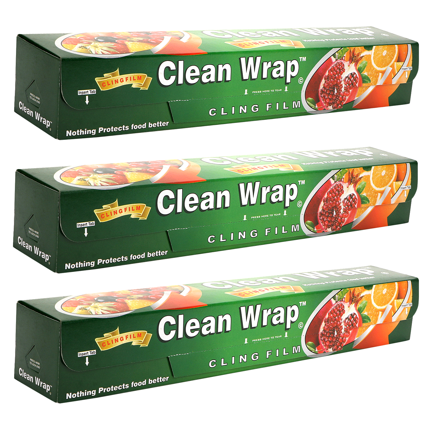 Buy Clean Wrap Cling Film Plastic Wrap (30 MTR) Pack of 3 Online @ ₹139 ...