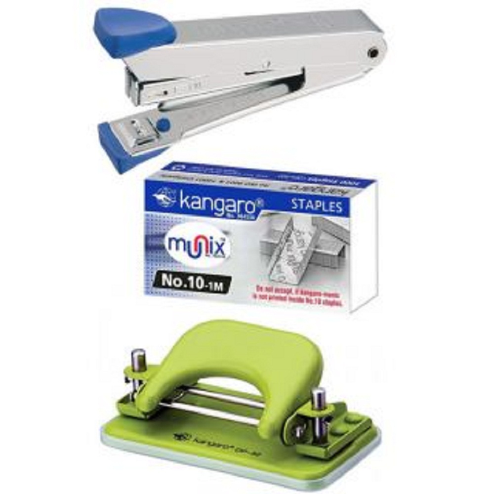 Buy combo pack of stapler,stapler pin and punching machine Online