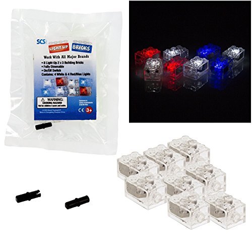 Light Up Building Bricks 2x3 With Onoff And Dim Ability Set Of 8