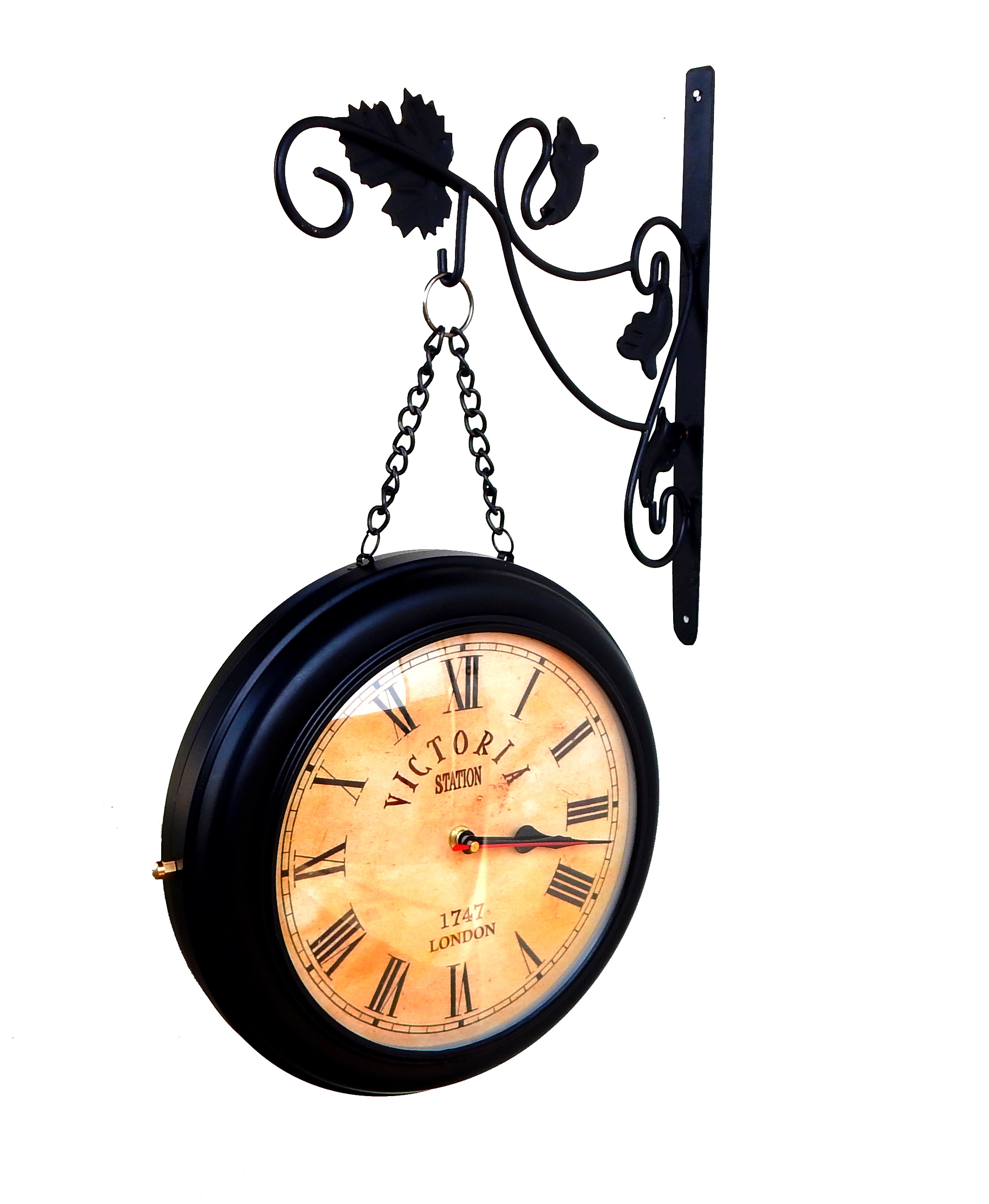Buy 8 inch dial double sided antique design clock with stand Online
