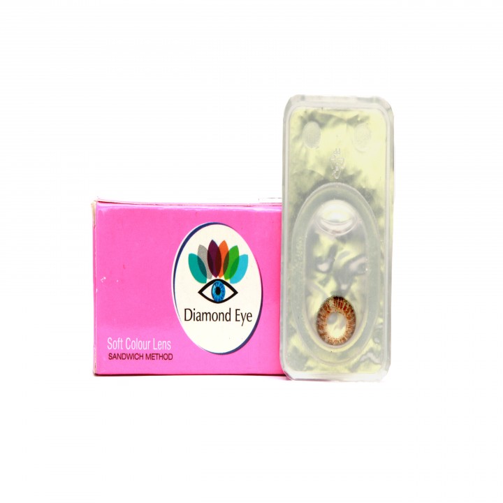 Buy Diamond Eye Monthly BROWN Color Contact Lens Zero Power Monthly ...