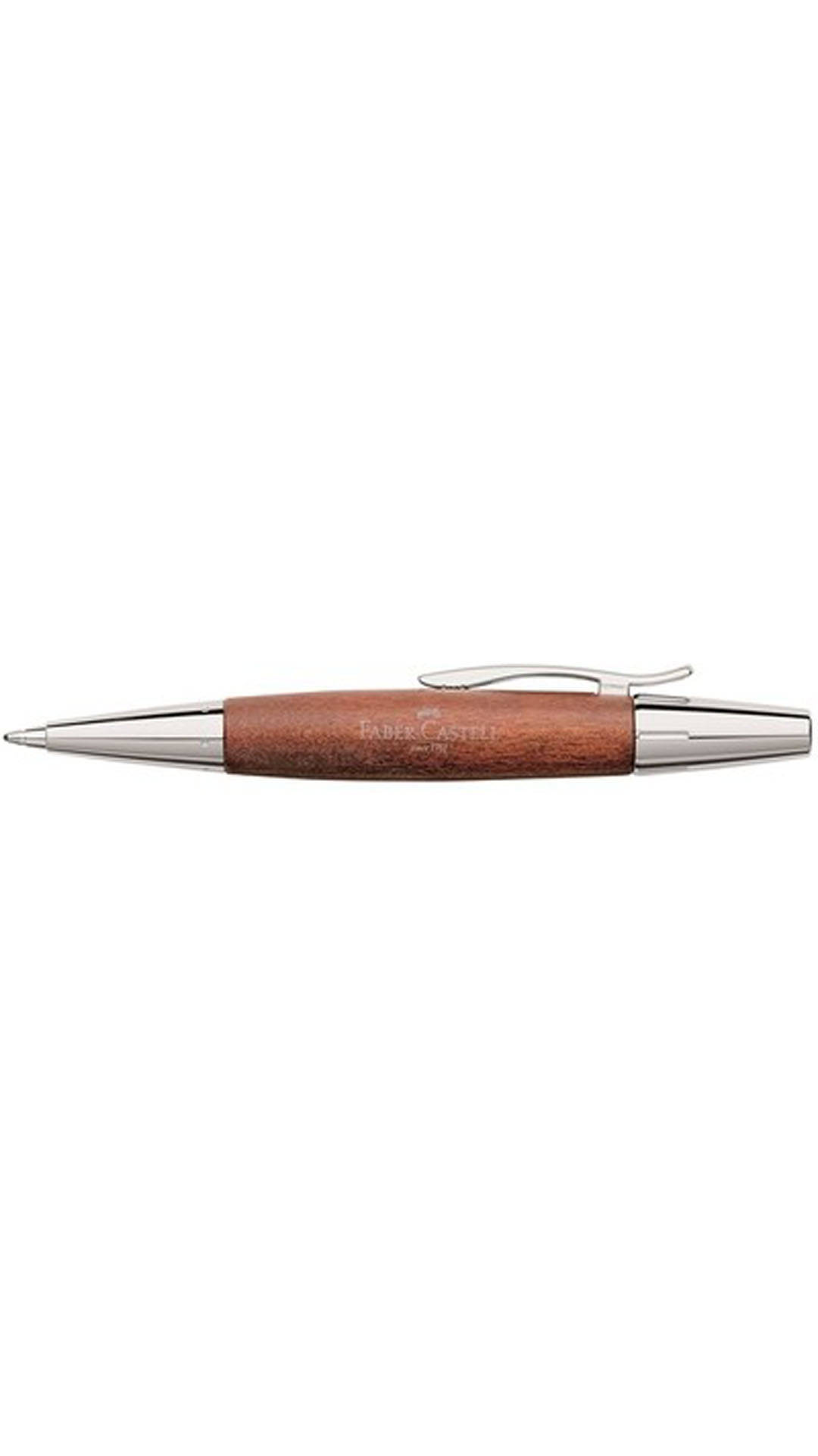 Faber-Castell E-motion pearwood chrome/brown rollerball