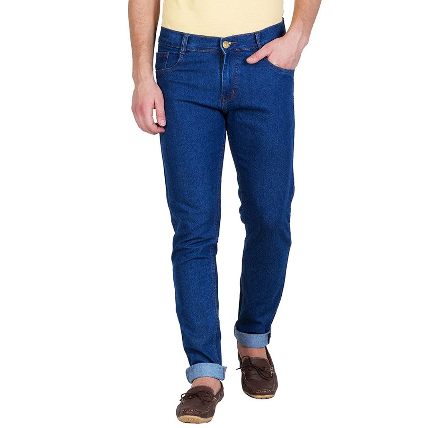Buy Stylox Men's Blue Black Slim Fit Jeans (Set of 2) Online @ ₹899 ...