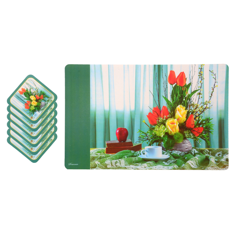 Buy Marvels Table Placemat Multicolor Reversible 6 Pieces Table Mats