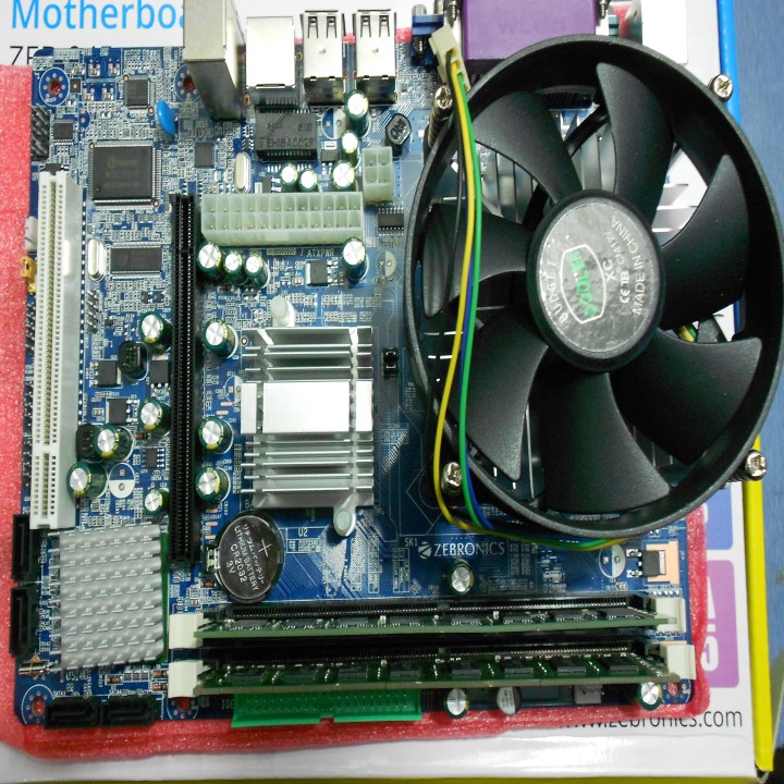 Buy ZEBRONICS 945 MOTHERBOARD KIT WITH DUAL CORE PROCESSOR CPU FAN 2GB ...