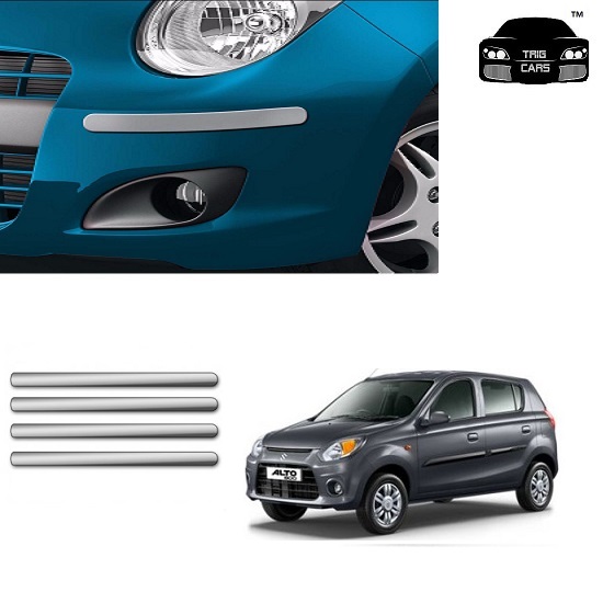 Buy Trigcars Steel Chrome Plated Bumper Protection Guard for Maruti