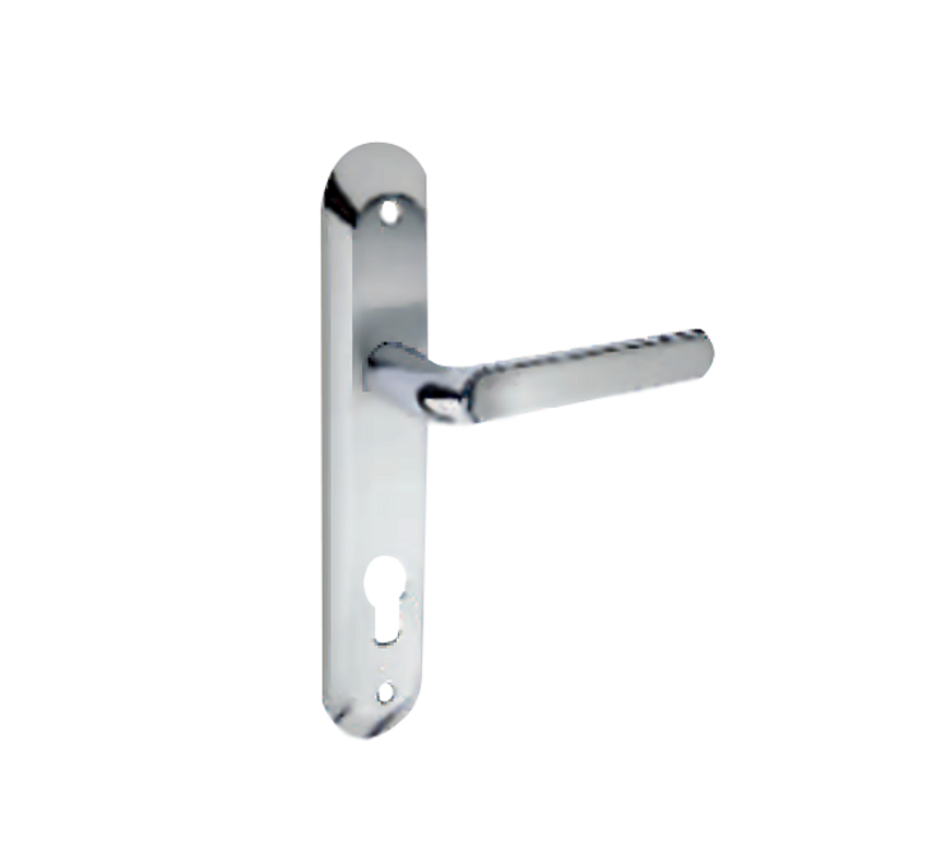 Buy GODREJ NEH 10 200MM DOOR HANDLE SET WITH LOCK BODY 2C ( SS FINISH