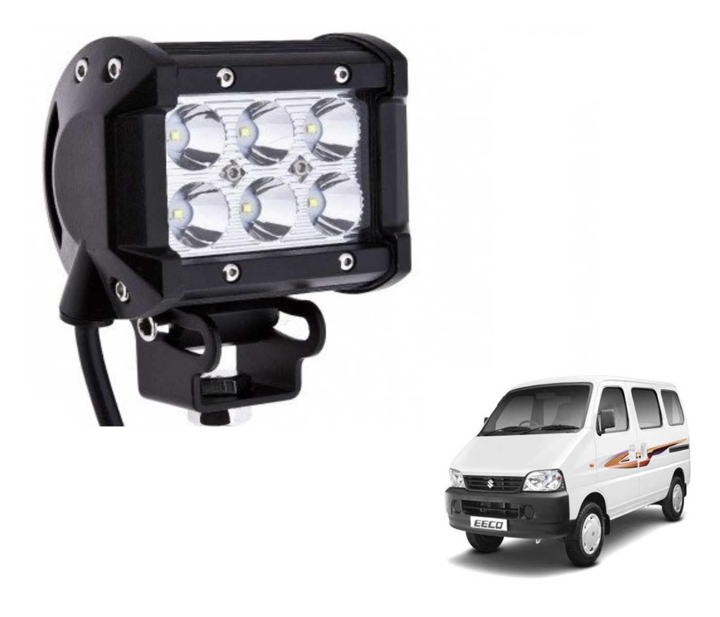 Buy Auto Hub Aluminium 6 LED Car Fog Light Bar For Maruti Suzuki Eeco