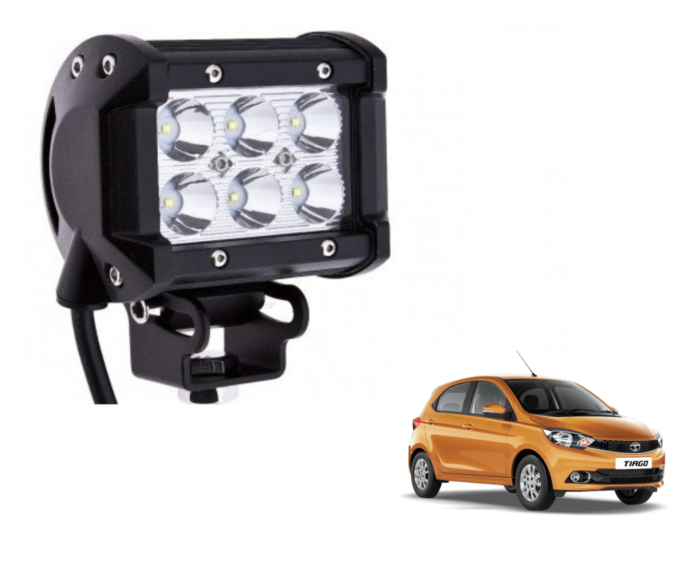 Buy Auto Hub Aluminium 6 LED Car Fog Light Bar For Tata Tiago Online
