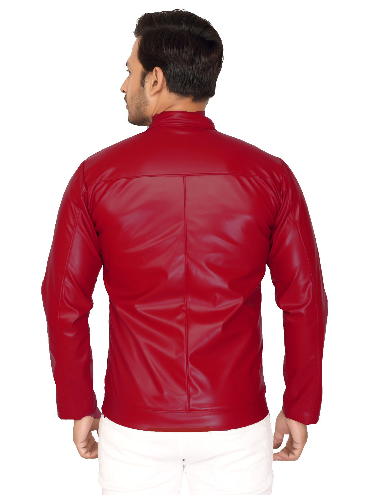 Vintage Matte Wine Red PU Jacket
