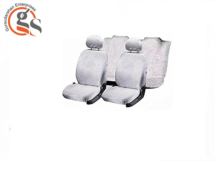 Buy GSFixed Front Headrest White Towel Car Seat Cover For Maruti