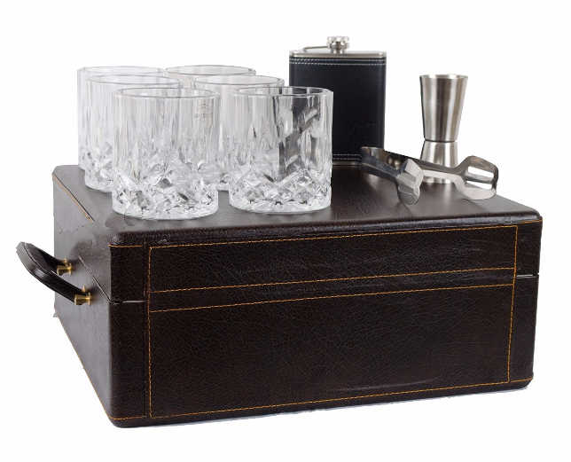 Buy Telconi Bar accessories Car Bar Set Portable Leatherette Briefcase