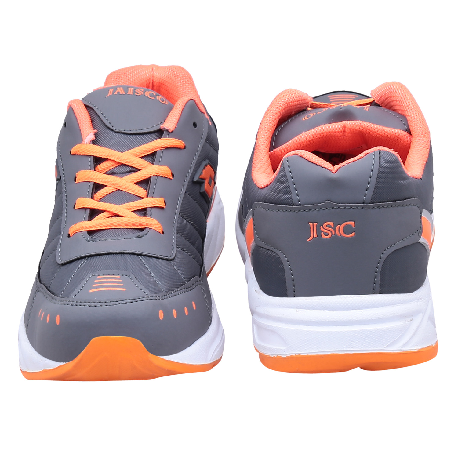 orange mesh sneakers