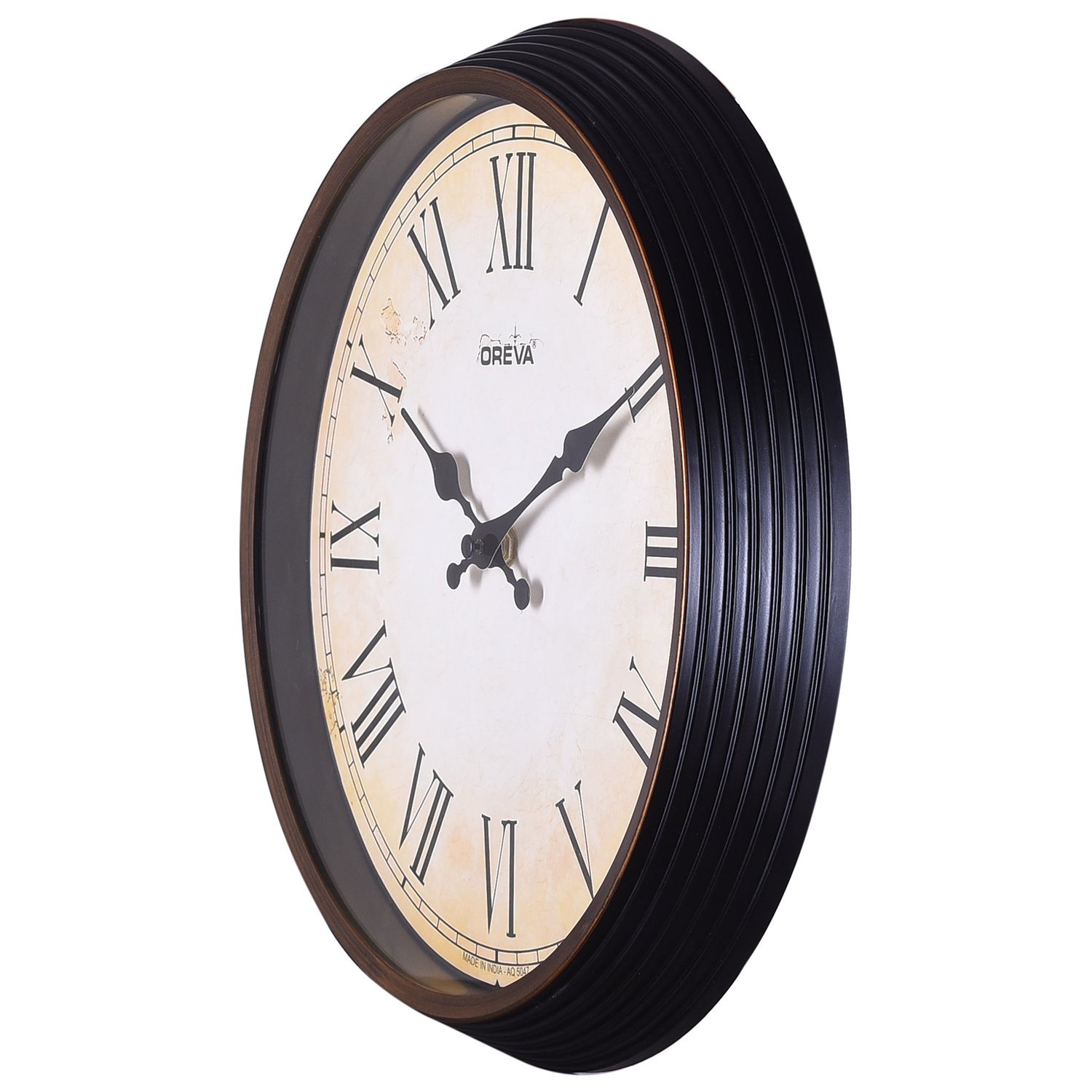 Buy OREVA (Ajanta) Quartz Wooden Finished Plastic Limited Edition Round