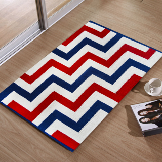 Buy Indian Heritage Handmade Cut Shuttle Navy Red Cotton Rug Size 60X90 ...