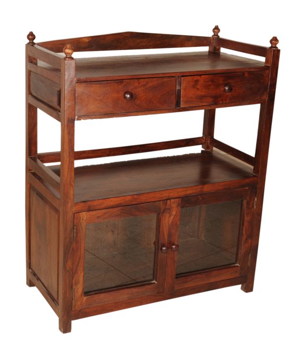 Buy Ringabell Sheesham Wood Kitchen Cabinet Online @ ₹15999 from ShopClues