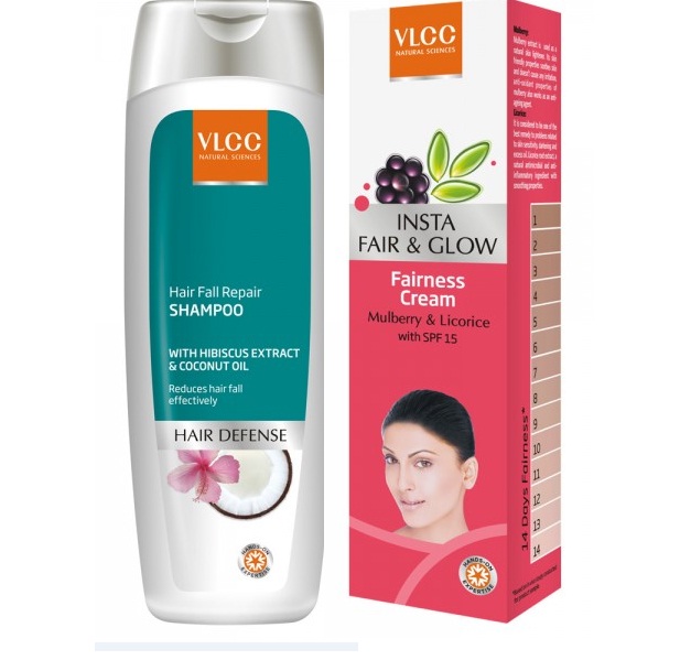 Buy [Vlcc Hfc Shampoo 200 Ml + Insta FG Fairness Crm] Online ₹180