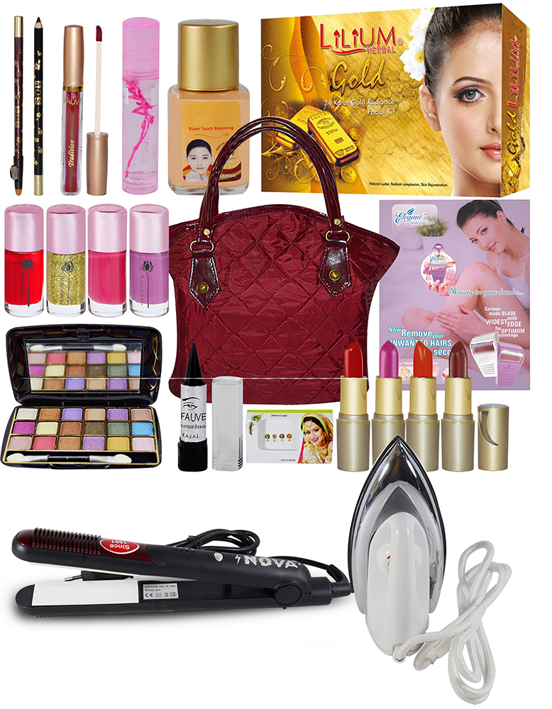 Buy Wedding Collection Beauty Combo Makeup Sets With Gold Facial Kit