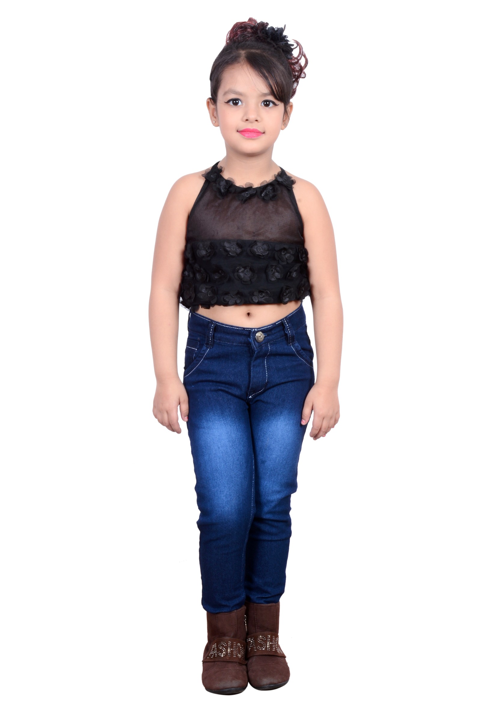 Buy Guchu Blue Cotton Jeans Online ₹345 from ShopClues