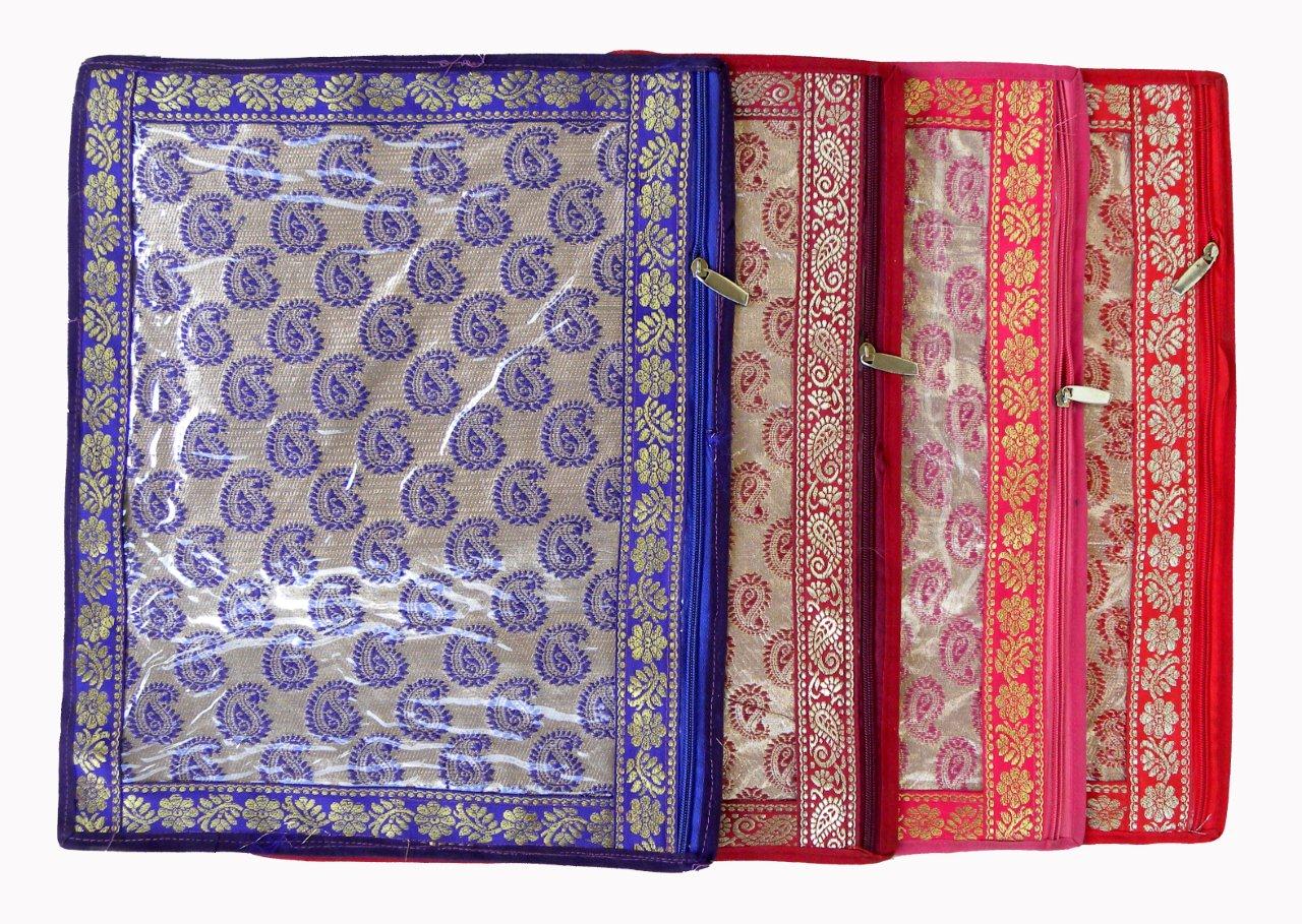 Indian Exclusive hand made Saree Cover single Saree 2pcs 4610 Prices