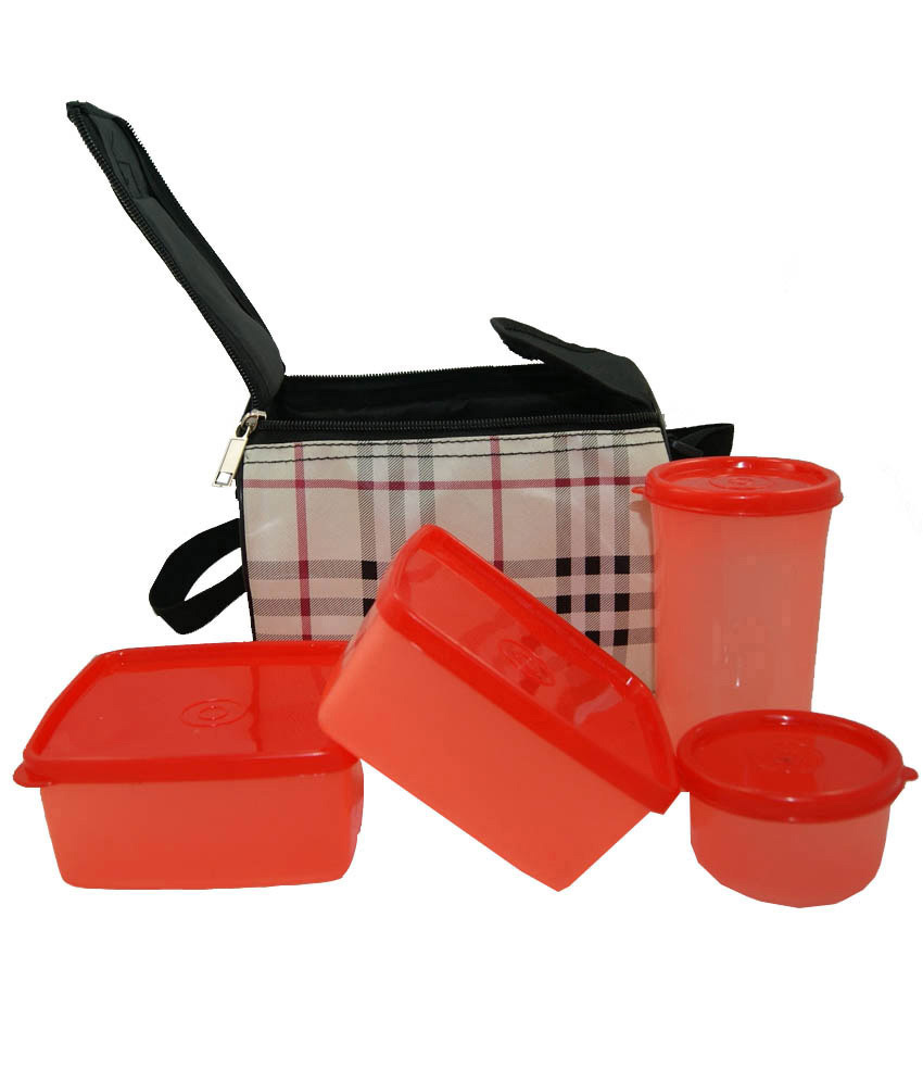 Topware Lunch Box With 4 Pcs. Food Grade Containers And Insulated Bag 