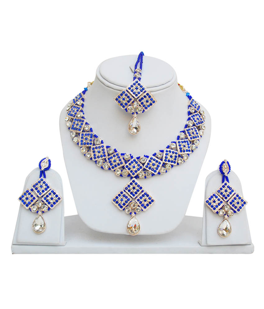 Styylo Fashion Exclusive Blue Necklace Set.