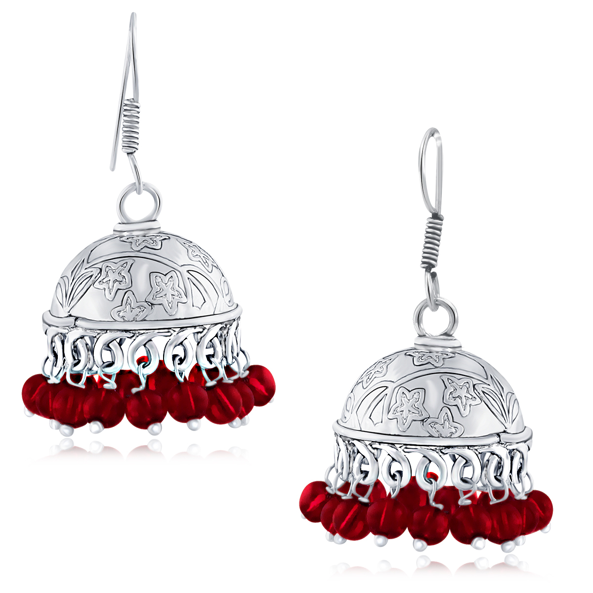 Buy Spargz Combo of 2 Pair Bead Oxidized Long Jhumka Earrings Combo 523 ...