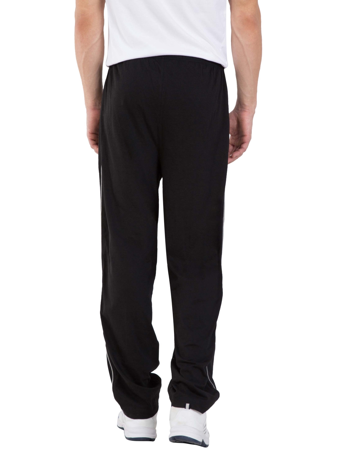 NEW RICH SIDE BUTTON JERSEY PANTS / BLK main image 0