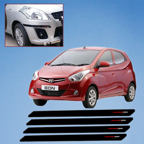Shop Car Bumper Protector For Hyundai Eon Black Online Shopclues