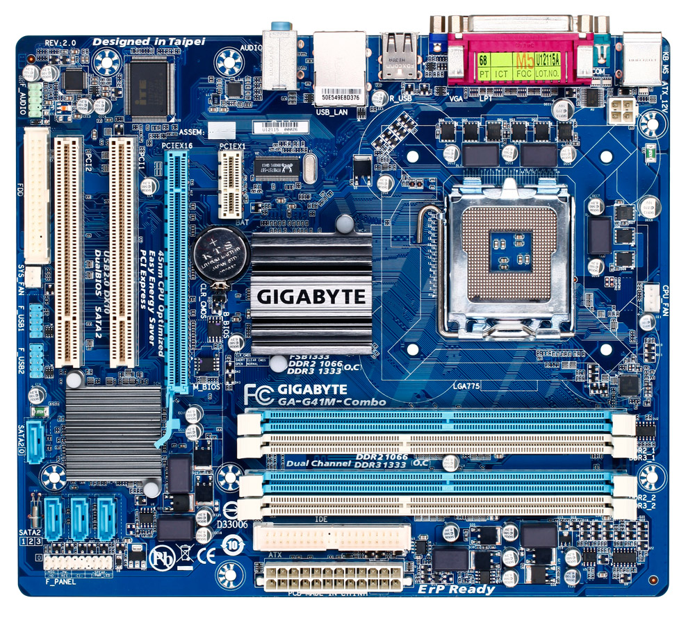 Gigabyte ga g41m es2l схема подключения