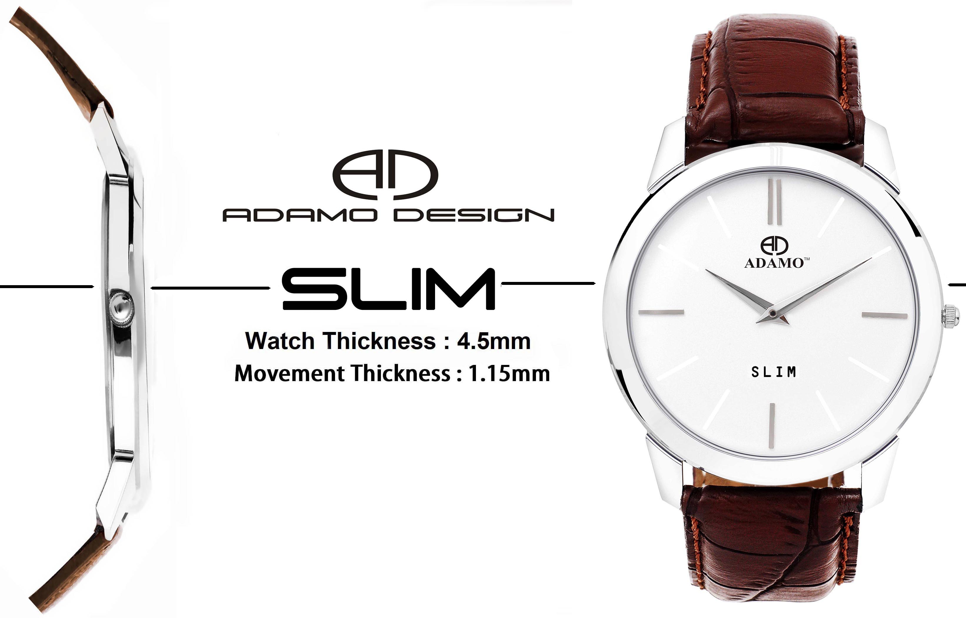 ADAMO Men Analogue White Dial Watch AD64BR01