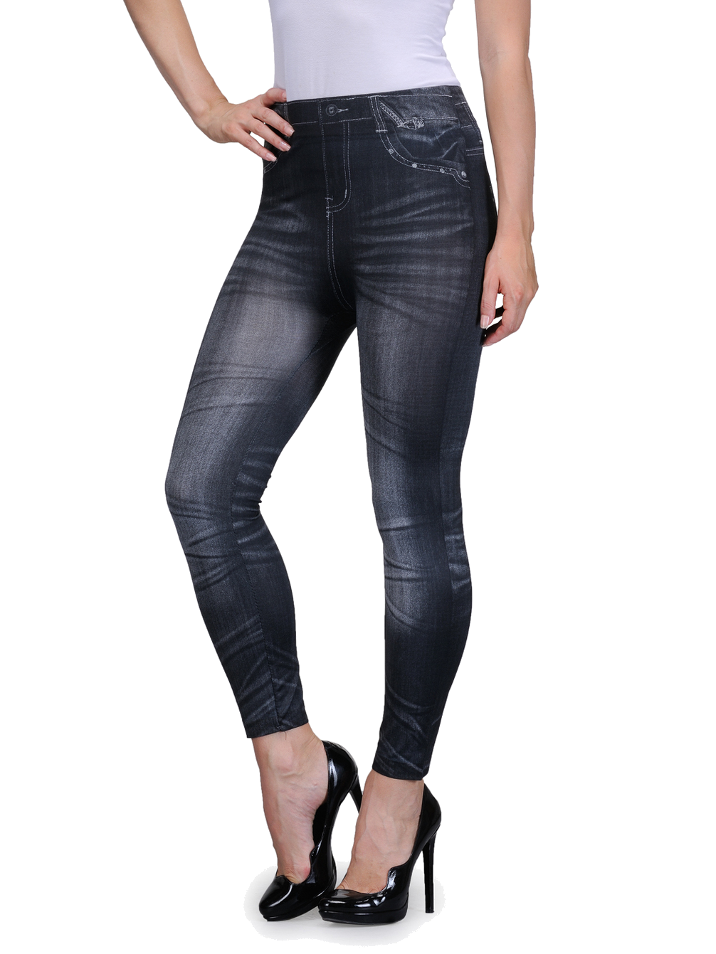 Buy Oleva Black Blue Regular Fit With Stretch For Women Online @ ₹1299 ...