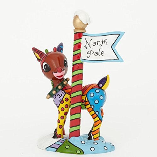 Buy Enesco Rudolph Britto Gift Rudolph The Red-Nosed Reindeer Figurine ...
