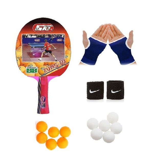 Buy GKI KungFu Table Tennis (T.T.F.I. Approved) Bat Combo with Pair of