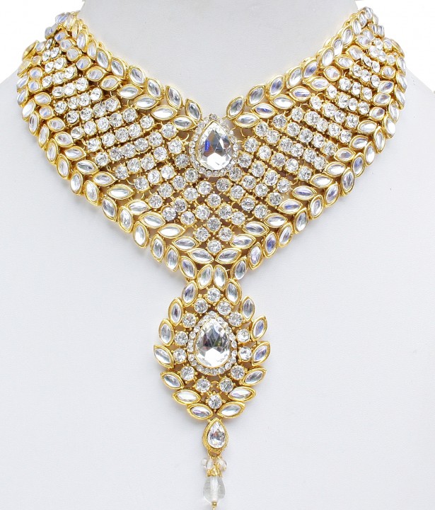 White stone bridal jewellery Clearance