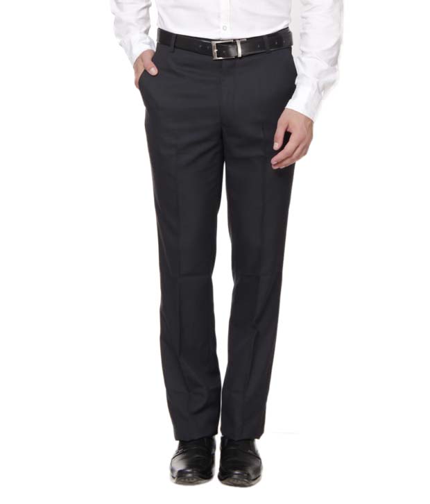 Online Inspire Black Slim Fit Formal Trouser Prices - Shopclues India