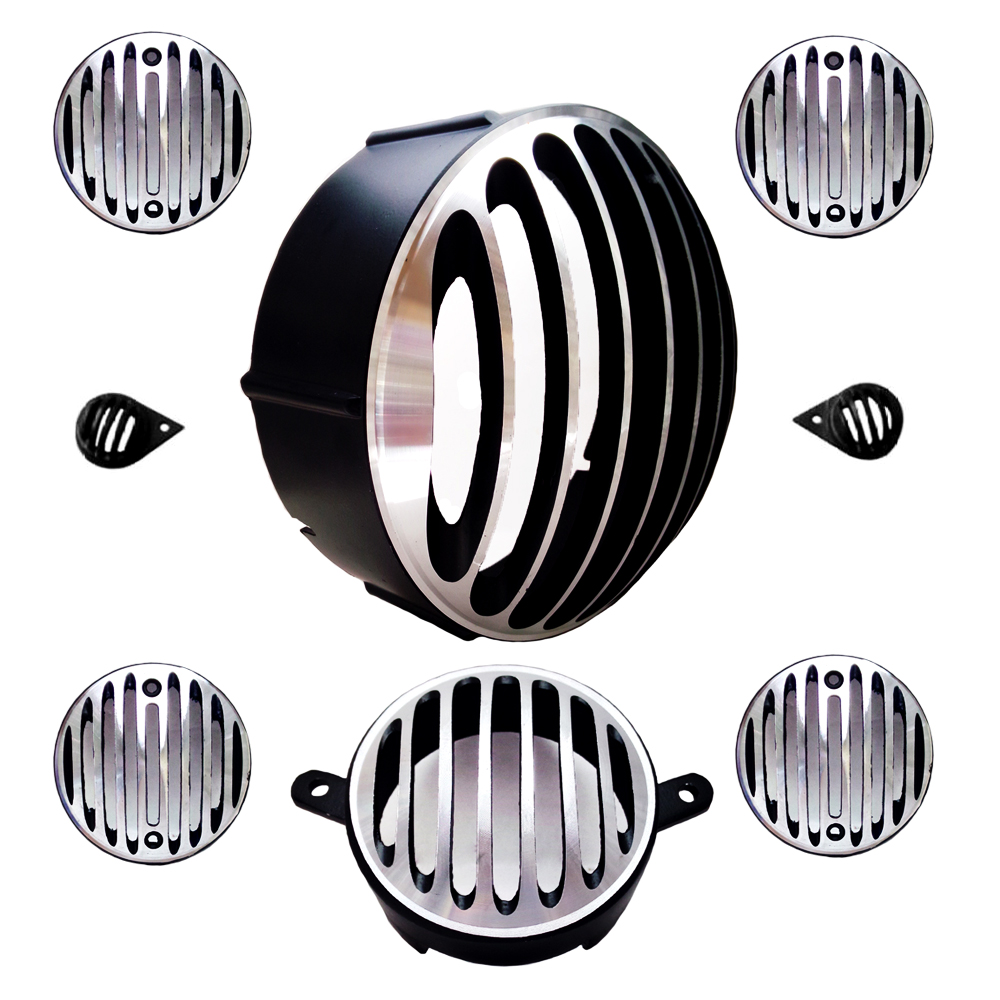 Buy Bullet Classic 350 customized heavy metal grill set (8 Piece ...