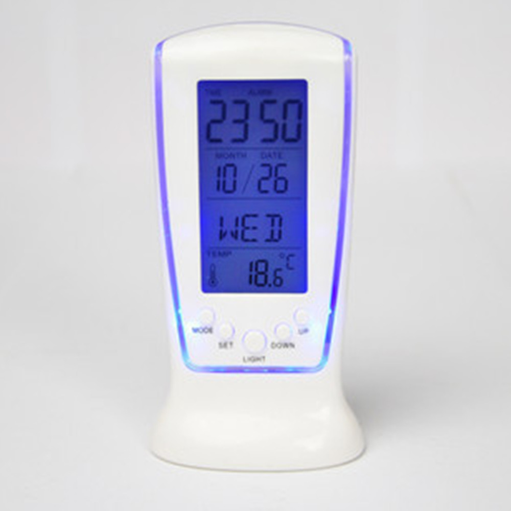 Buy White Digital Clock with BLUE BackLight Online ₹359 from ShopClues