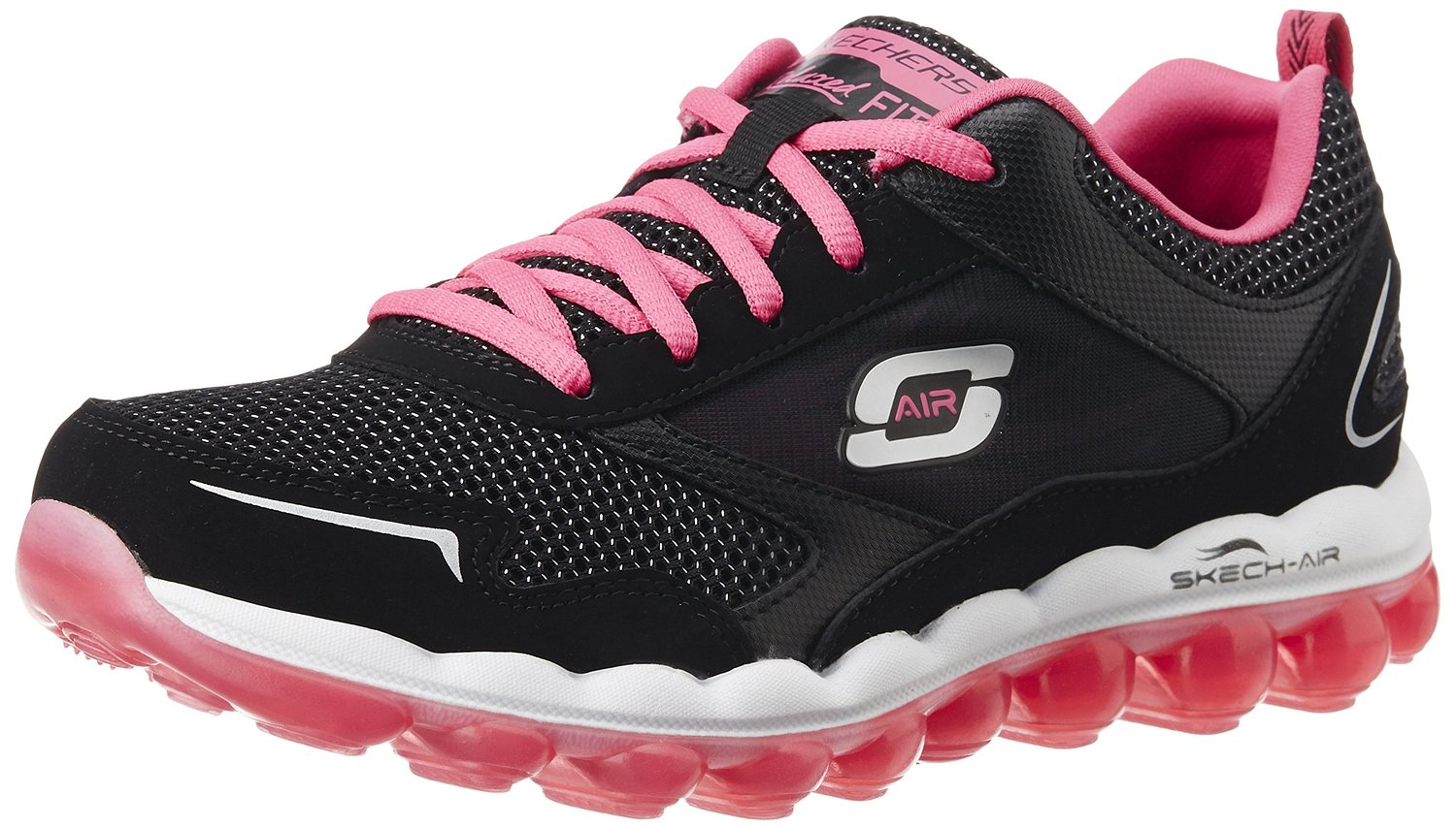 Buy Skechers Girls's SkechAir RF Black and Hot Pink Sport Shoes ]12104