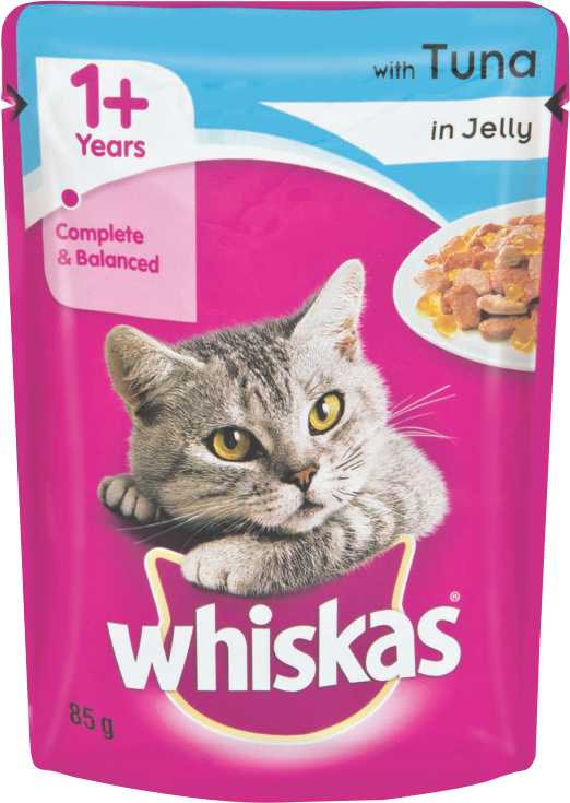 Buy Whiskas Wet Meal (Adult Cat Food) Tuna In Jelly, 85 Gm Pouch Online ₹30 from ShopClues
