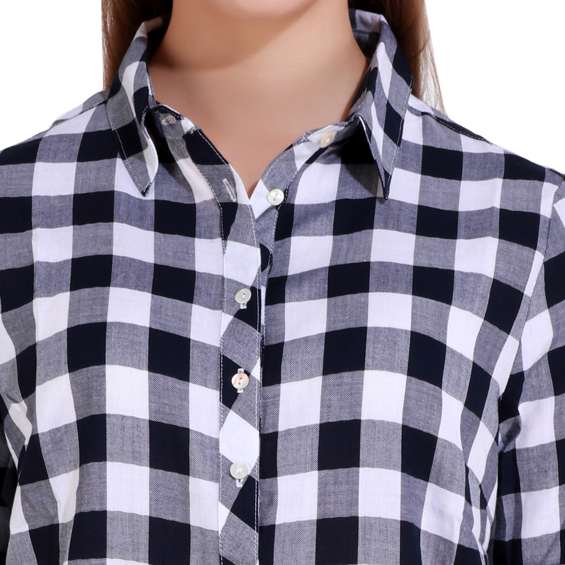 Buy cotton check long shirt Online @ ₹599 from ShopClues