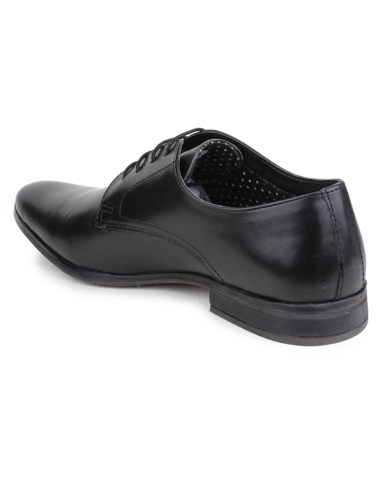 red tape mens black leather formal shoes