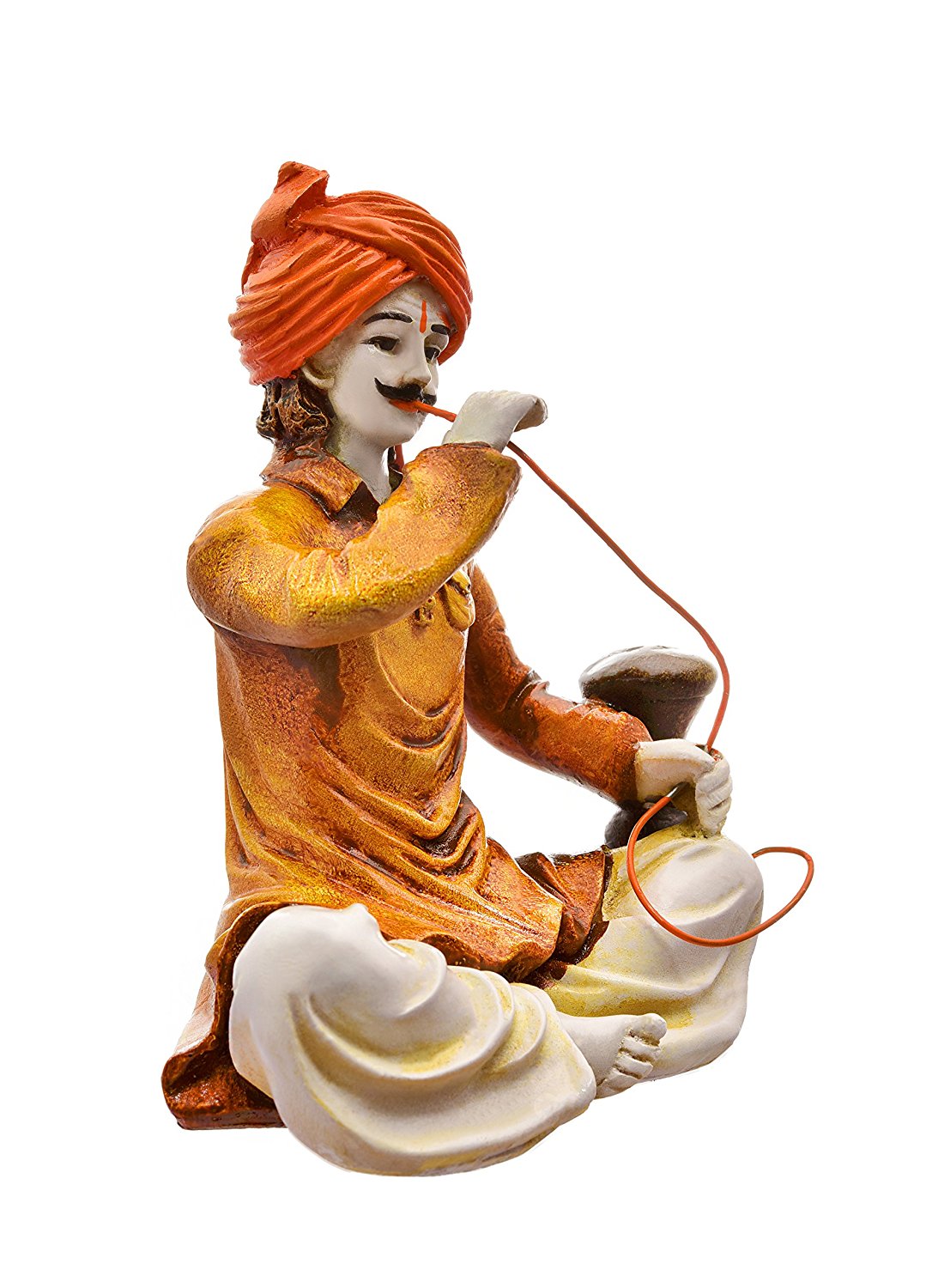 Buy Tap Fashion Polyresin RajasthaniHookahMan sculpture Showpiece for