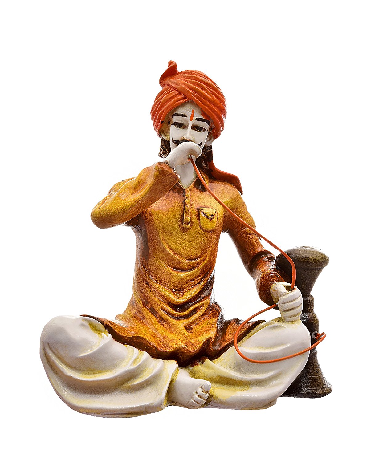 Buy Tap Fashion Polyresin RajasthaniHookahMan sculpture Showpiece for